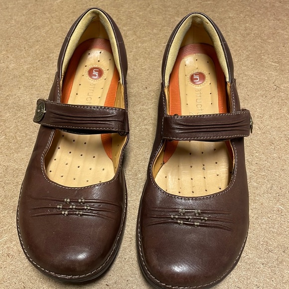 Clarks Unstructured Casual Mary Jane Loafers Shoes Size 7.5 M brown - Picture 3 of 17